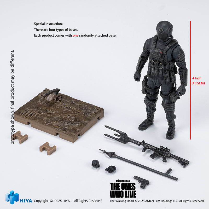 HIYA Exquisite Mini Series 1/18 Scale 4 Inch The Walking Dead  The  Ones Who Lived CRM Soldier Action Figure