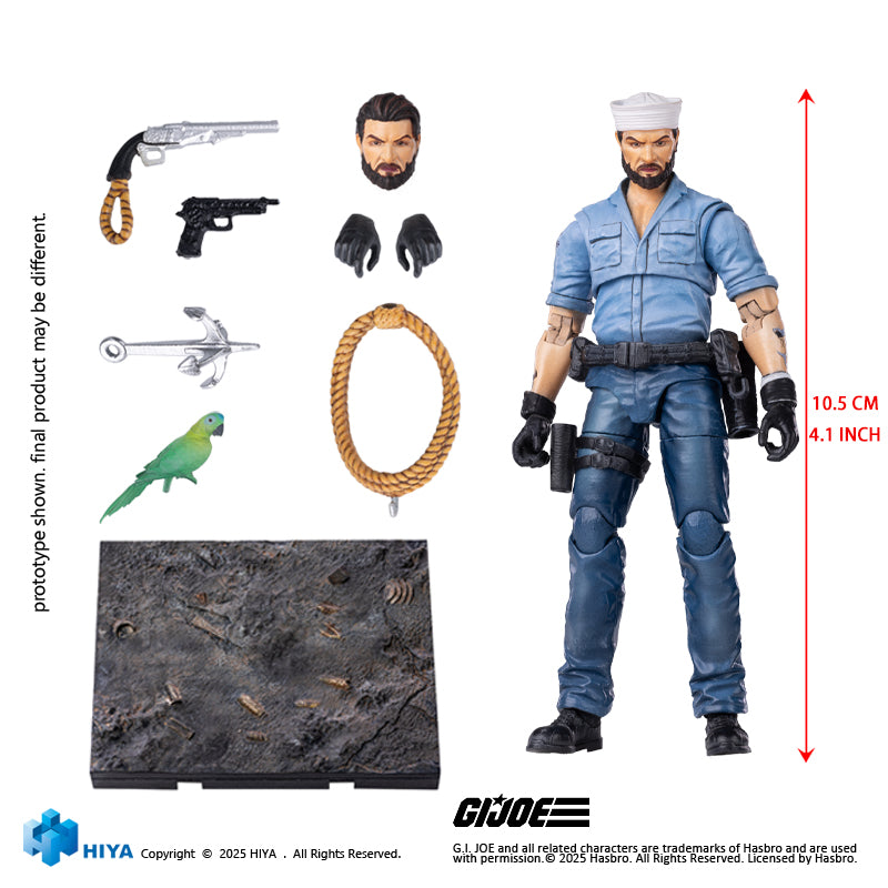 HIYA Exquisite Mini Series 1/18 Scale 4 Inch G.I.Joe Shipwreck Action Figure
