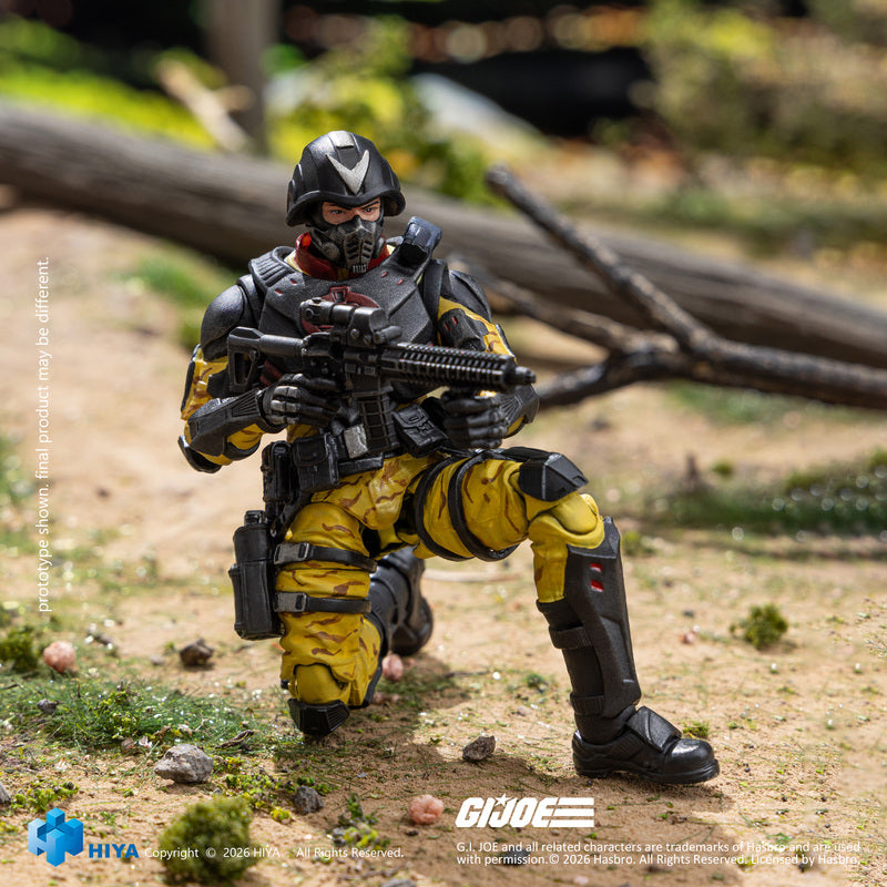 HIYA Exquisite Mini Series 1/18 Scale 4.1 Inch G.I.Joe Cobra Officers Python Patrol Version Action Figure
