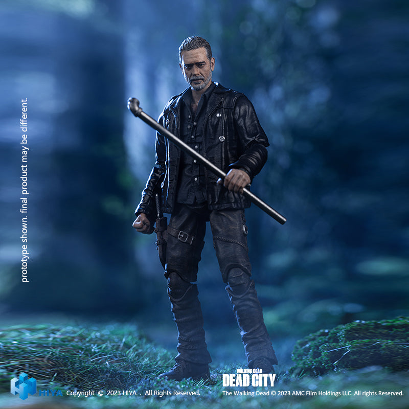 HIYA Exquisite Mini Series 1/18 Scale 4 Inch The Walking Dead Dead City Negan Action Figure