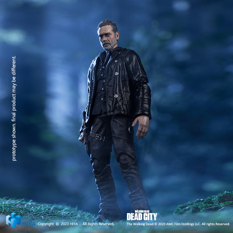 HIYA Exquisite Mini Series 1/18 Scale 4 Inch The Walking Dead Dead City Negan Action Figure