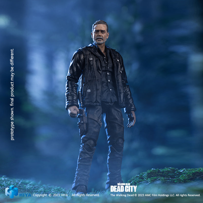 HIYA Exquisite Mini Series 1/18 Scale 4 Inch The Walking Dead Dead City Negan Action Figure