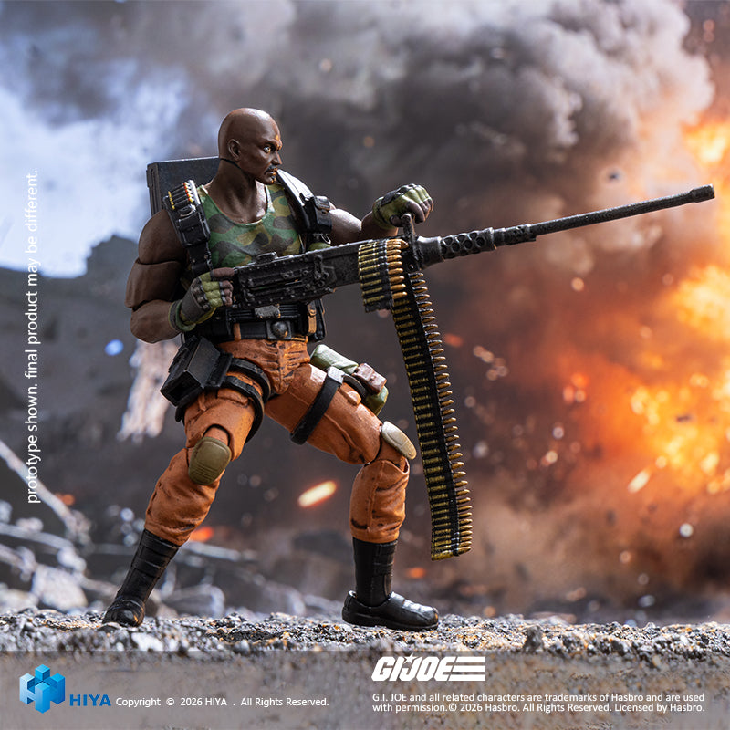 HIYA Exquisite Mini Series 1/18 Scale 4.3 Inch G.I.Joe RoadBlock Actio