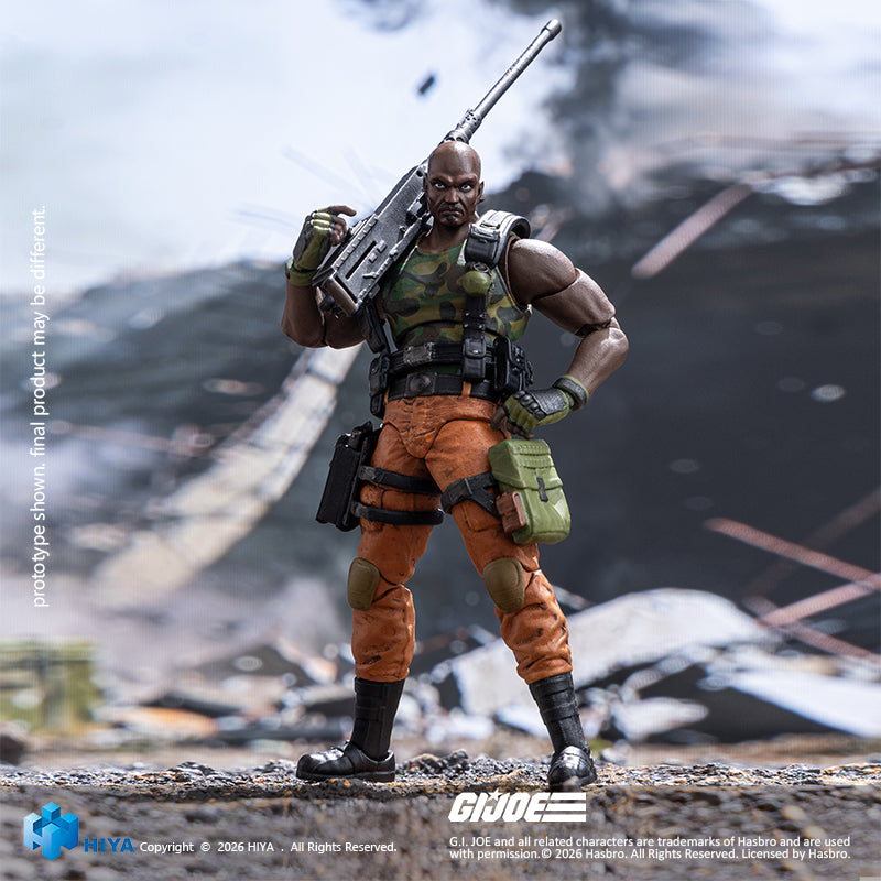 HIYA Exquisite Mini Series 1/18 Scale 4.3 Inch G.I.Joe RoadBlock Actio