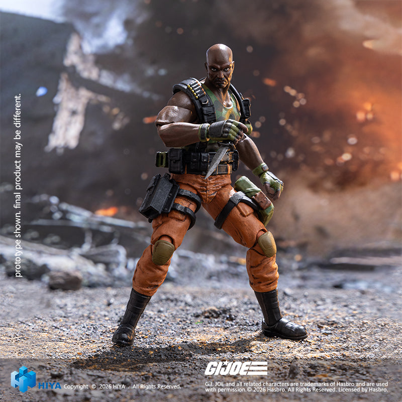HIYA Exquisite Mini Series 1/18 Scale 4.3 Inch G.I.Joe RoadBlock Actio
