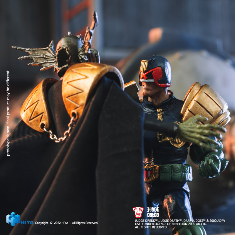 HIYA Exquisite Mini Series 1/18 Scale 4 Inch JUDGE DREDD Gaze Into The Fist of Dredd Action Figure