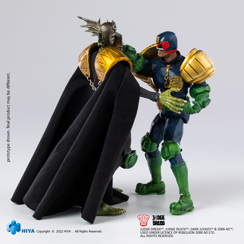 HIYA Exquisite Mini Series 1/18 Scale 4 Inch JUDGE DREDD Gaze Into The Fist of Dredd Action Figure