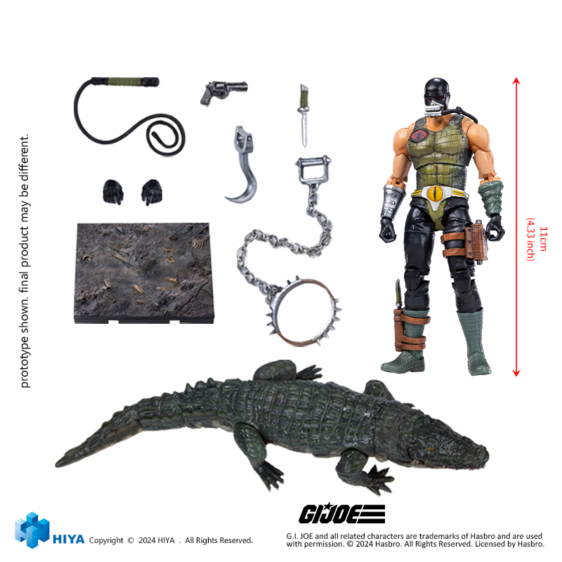 HIYA Exquisite Mini Series 1/18 Scale 4 Inch G.I.Joe Croc Master＆Fiona Action Figure