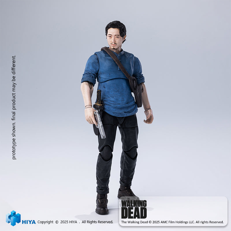 HIYA Exquisite Mini Series 1/18 Scale 4 Inch The Walking Dead Glenn Action Figure