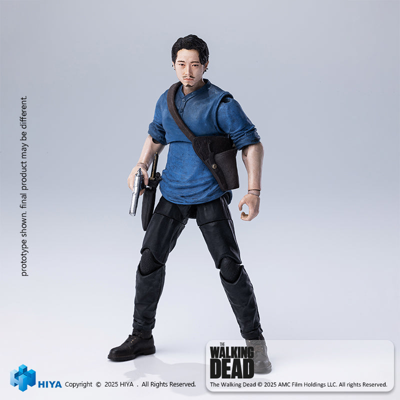 HIYA Exquisite Mini Series 1/18 Scale 4 Inch The Walking Dead Glenn Action Figure
