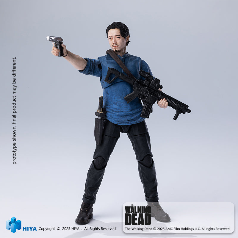 HIYA Exquisite Mini Series 1/18 Scale 4 Inch The Walking Dead Glenn Action Figure