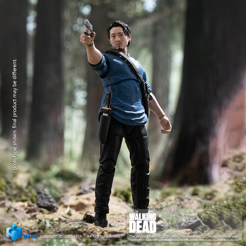 HIYA Exquisite Mini Series 1/18 Scale 4 Inch The Walking Dead Glenn Action Figure