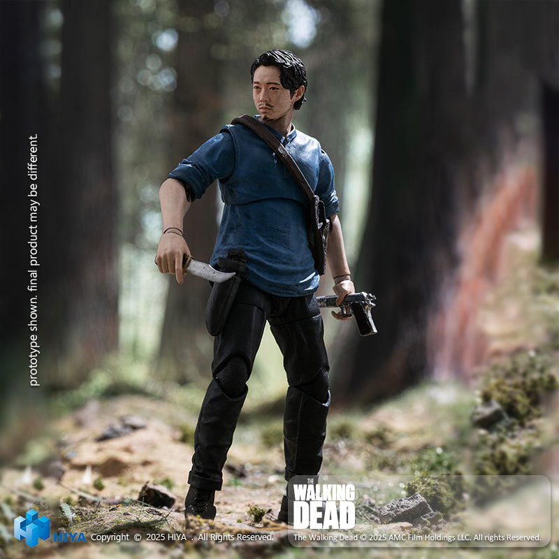 HIYA Exquisite Mini Series 1/18 Scale 4 Inch The Walking Dead Glenn Action Figure