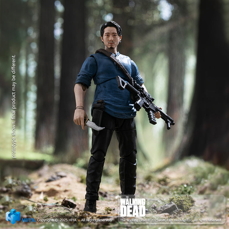 HIYA Exquisite Mini Series 1/18 Scale 4 Inch The Walking Dead Glenn Action Figure