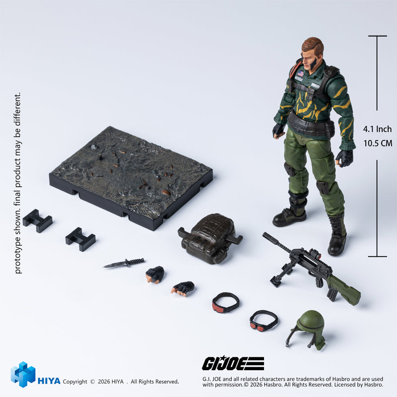 HIYA Exquisite Mini Series 1/18 Scale 4 Inch G.I.Joe Dusty Tiger Force