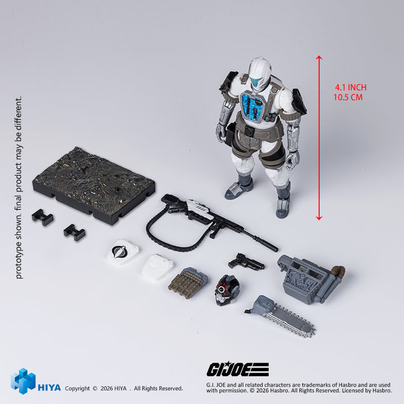 HIYA Exquisite Mini Series 1/18 Scale 4 Inch G.I.Joe Arctic B.A.T Action Figure