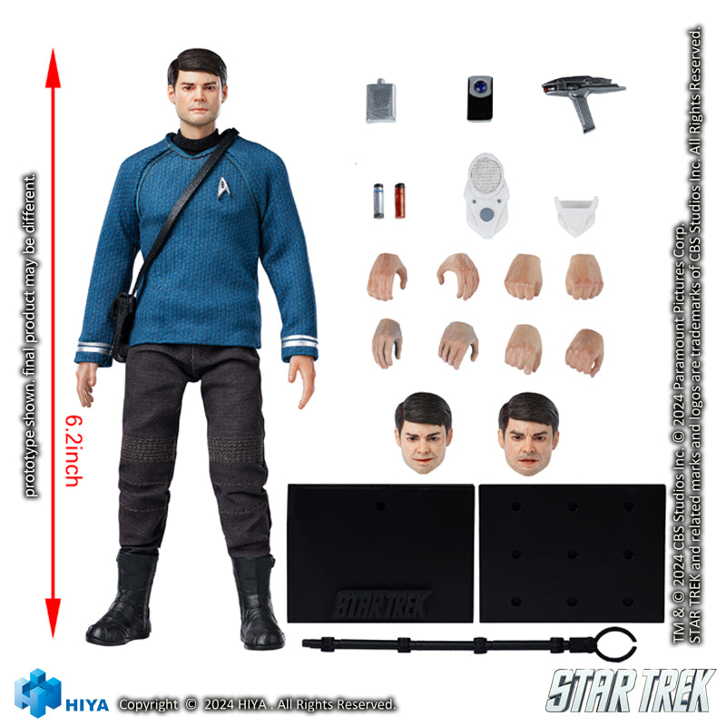 HIYA Exquisite Super Series 1/12 Scale 6 Inch STAR TREK 2009 McCoy Action Figure