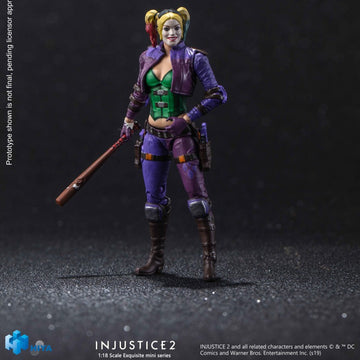 HIYA Exquisite Mini Series 1/18 Scale 4 Inch INJUSTICE 2 Harley Quinn Think Geek Exclusive Action Figure