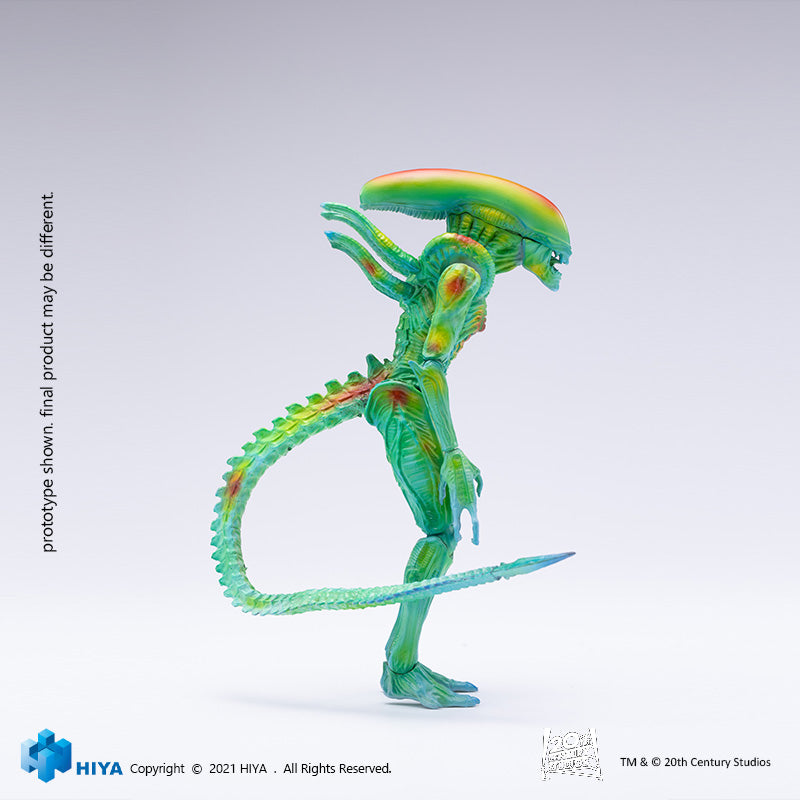 HIYA Exquisite Mini Series 1/18 Scale 5 Inch AVP Thermal Vision Alien Warrior Action Figure