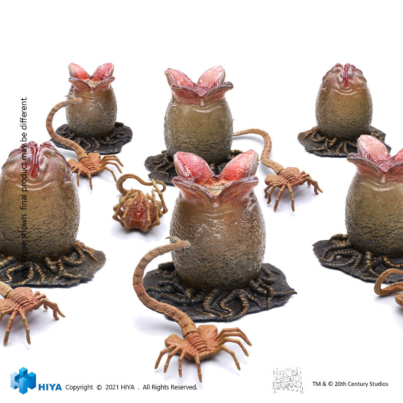 HIYA Exquisite Mini Series 1/18 Scale 5 Inch ALIEN Xenomorph Egg Facehugger set Action Figure