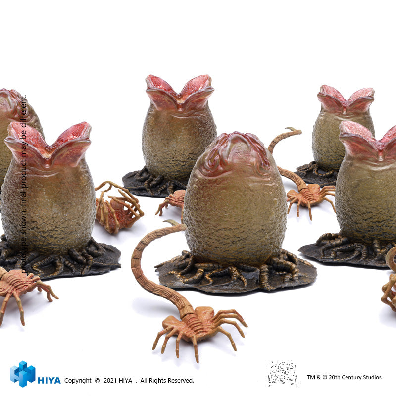 HIYA Exquisite Mini Series 1/18 Scale 5 Inch ALIEN Xenomorph Egg Facehugger set Action Figure
