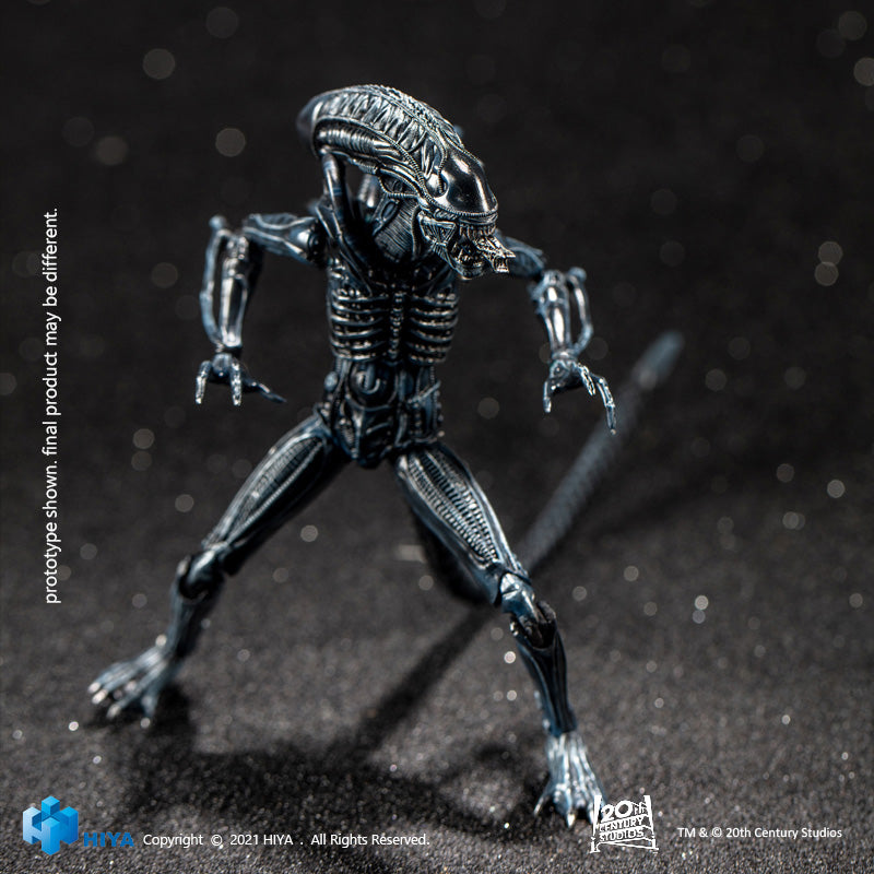 HIYA Exquisite Mini Series 1/18 Scale 5 Inch ALIENS Alien Warrior Blue Action Figure