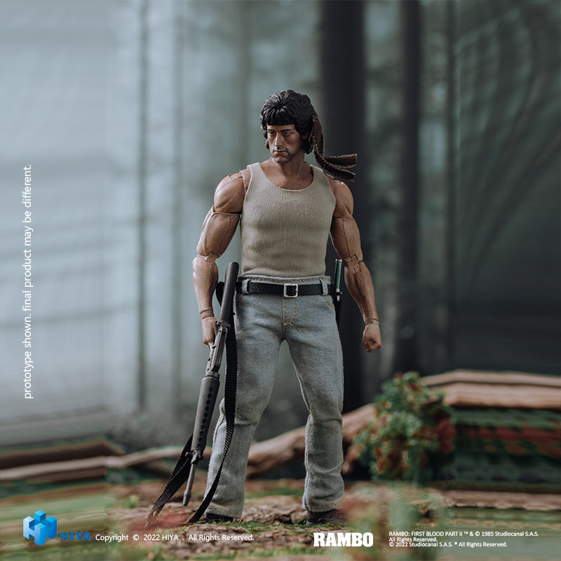 HIYA Exquisite Super Series 1/12 Scale 6.5 Inch FIRST BLOOD Rambo Action Figure