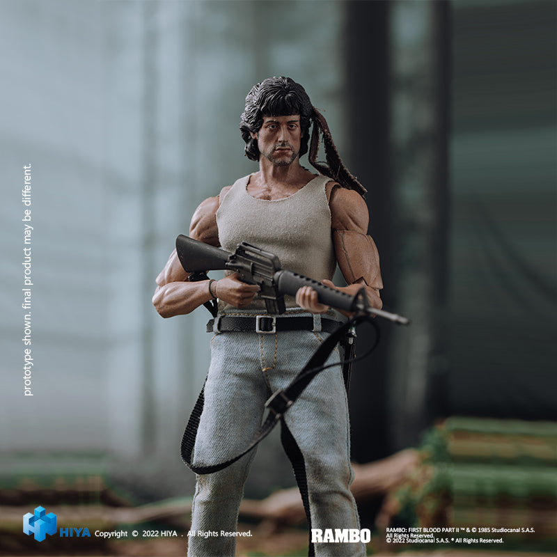 HIYA Exquisite Super Series 1/12 Scale 6.5 Inch FIRST BLOOD Rambo Action Figure
