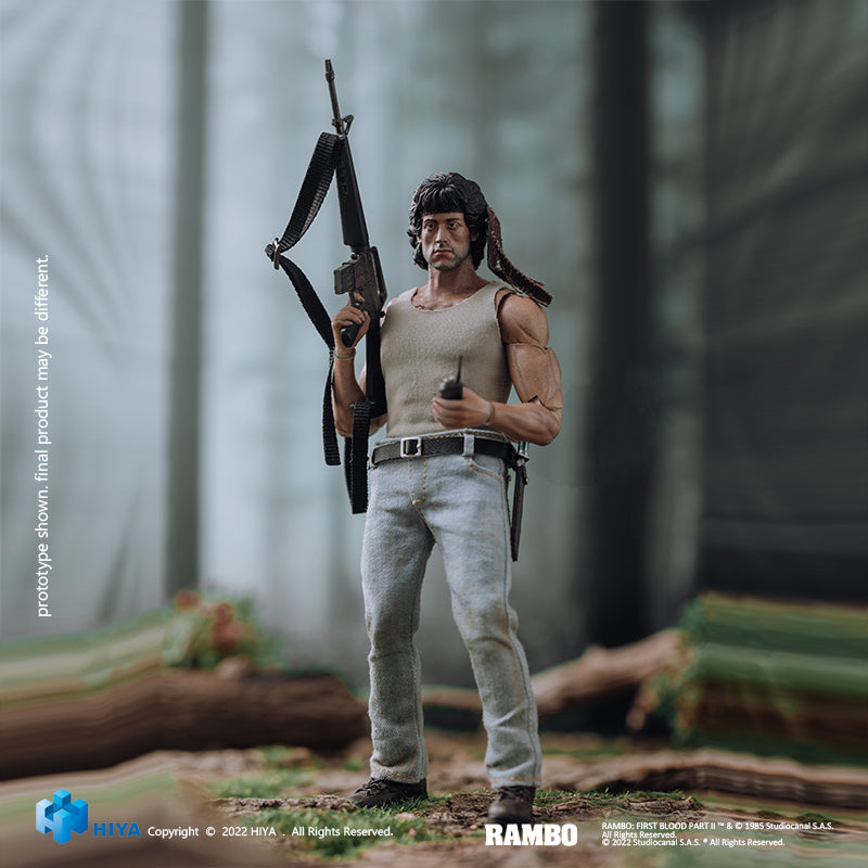 HIYA Exquisite Super Series 1/12 Scale 6.5 Inch FIRST BLOOD Rambo Action Figure