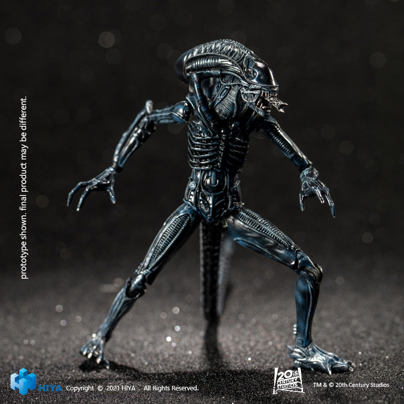 HIYA Exquisite Mini Series 1/18 Scale 5 Inch ALIENS Alien Warrior Blue Action Figure