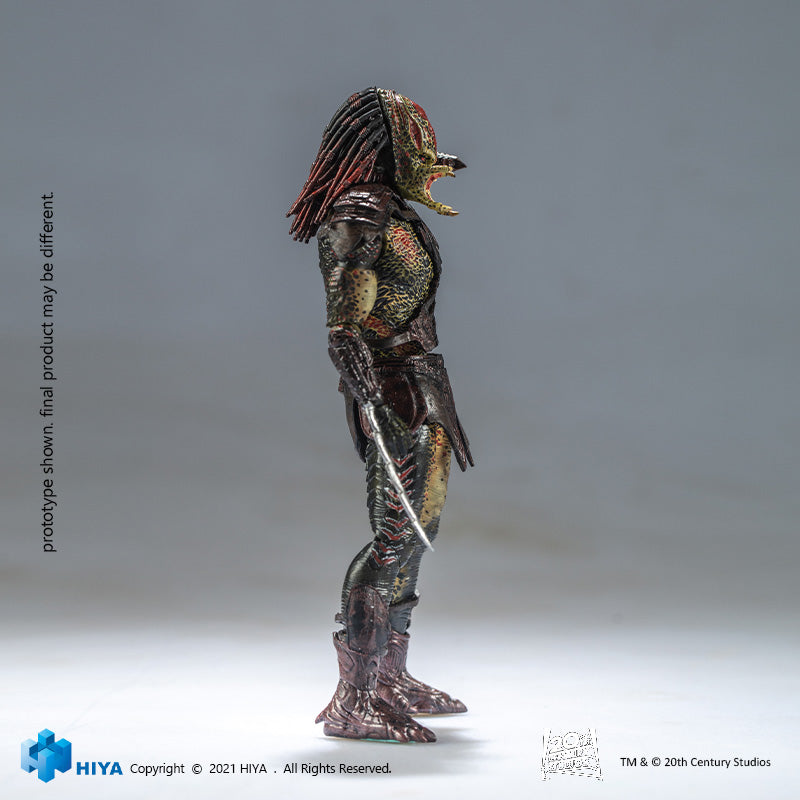 HIYA Exquisite Mini Series 1/18 Scale 5 Inch PREDATOR 2 Unmasked Berserker Predator Action Figure