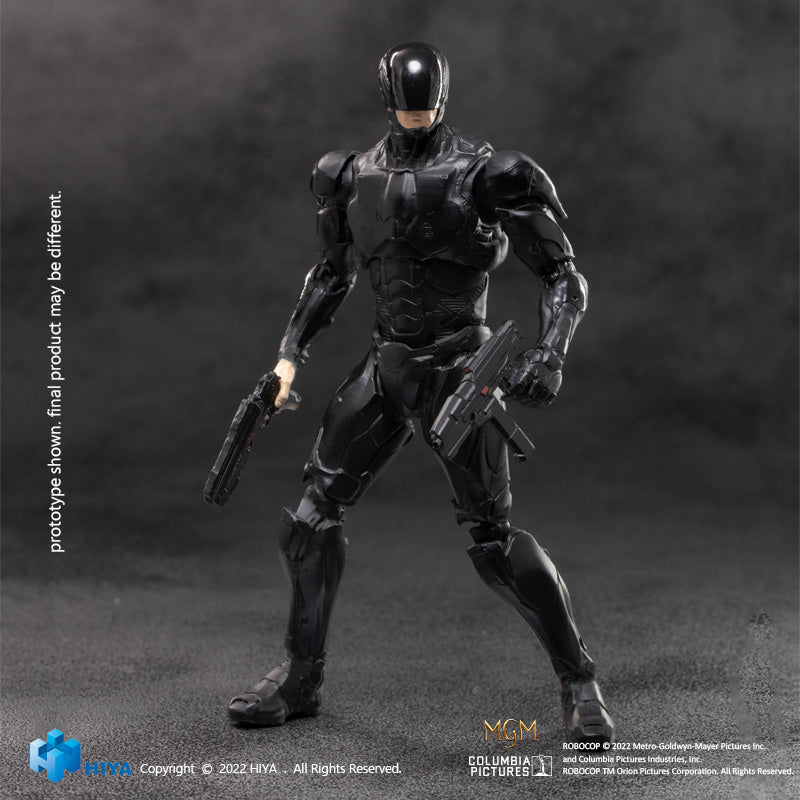 HIYA Exquisite Mini Series 1/18 Scale 4 Inch  ROBOCOP 2014 ROBOCOP BLACK Action Figure