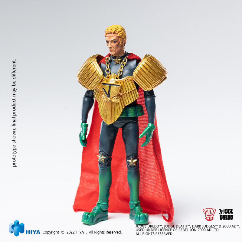 HIYA Exquisite Mini Series 1/18 Scale 4 Inch JUDGE DREDD Chief Judge Caligula Action Figure