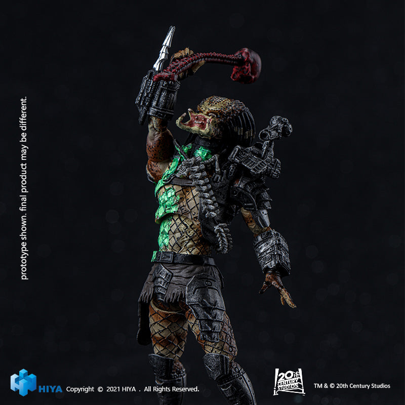 HIYA Exquisite Mini Series 1/18 Scale 5 Inch PREDATOR Battle Damage Jungle Predator Action Figure