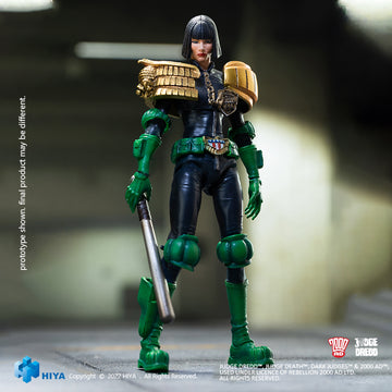 HIYA Exquisite Mini Series 1/18 Scale 4 Inch JUDGE DREDD Judge Hershey Action Figure