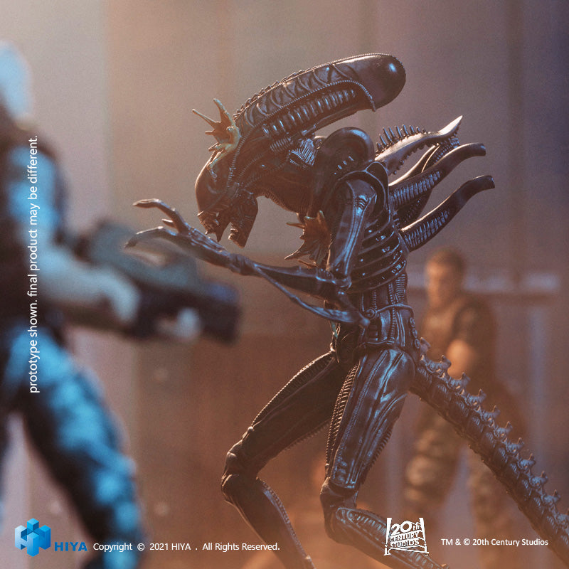 HIYA Exquisite Mini Series 1/18 Scale 5 Inch ALIENS Battle Damage Alien Warrior Action Figure