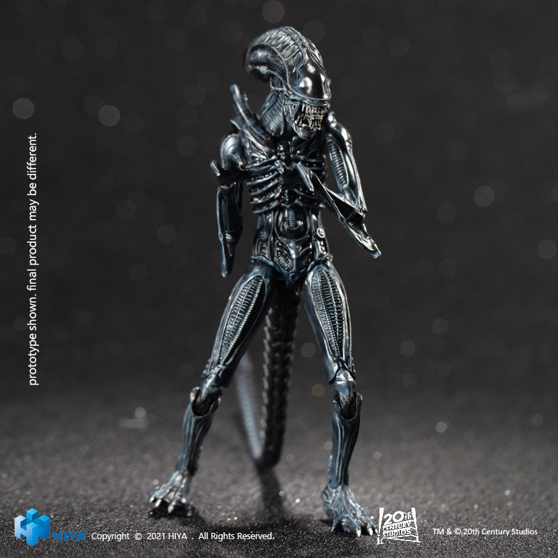 HIYA Exquisite Mini Series 1/18 Scale 5 Inch ALIENS Alien Warrior Blue Action Figure
