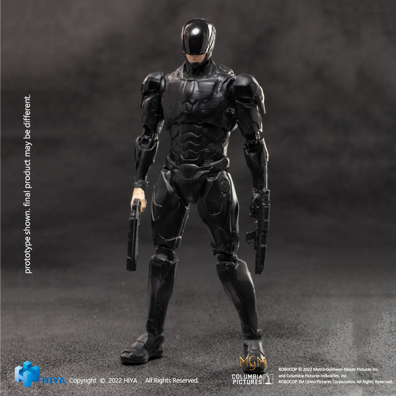 HIYA Exquisite Mini Series 1/18 Scale 4 Inch  ROBOCOP 2014 ROBOCOP BLACK Action Figure