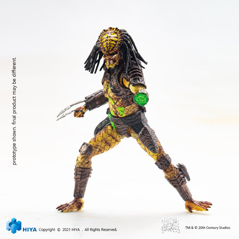 HIYA Exquisite Mini Series 1/18 Scale 5 Inch PREDATOR 2 Battle Damage City Hunter Action Figure