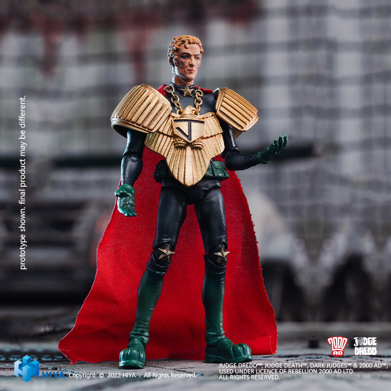 HIYA Exquisite Mini Series 1/18 Scale 4 Inch JUDGE DREDD Chief Judge Caligula Action Figure