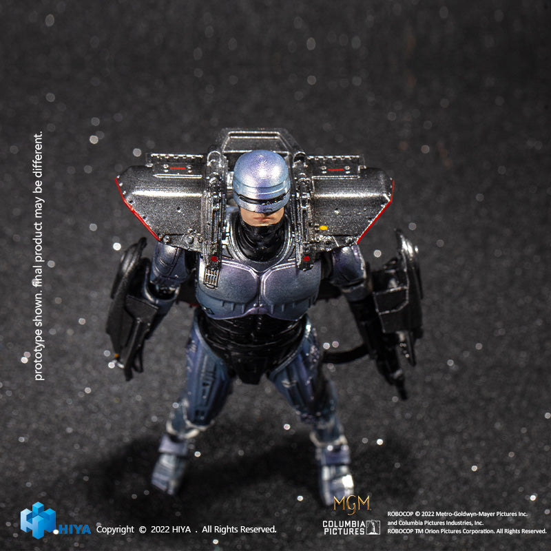 HIYA Exquisite Mini Series 1/18 Scale 4 Inch  ROBOCOP 3 Robocop with Jetpack Action Figure