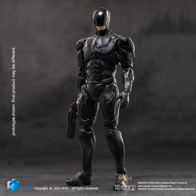 HIYA Exquisite Mini Series 1/18 Scale 4 Inch  ROBOCOP 2014 ROBOCOP BLACK Action Figure