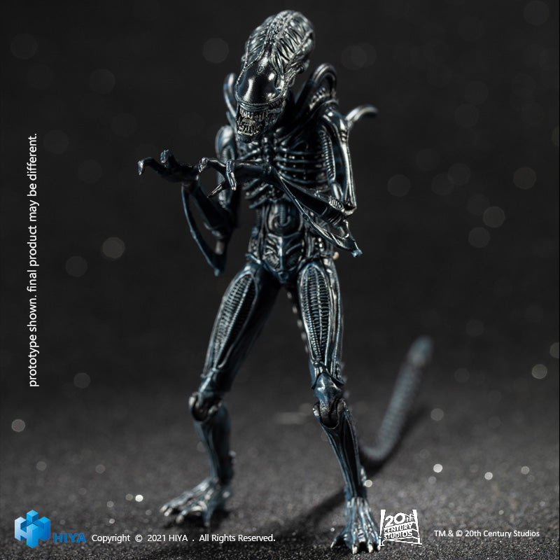 HIYA Exquisite Mini Series 1/18 Scale 5 Inch ALIENS Alien Warrior Blue Action Figure