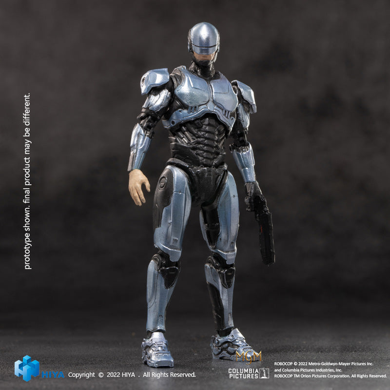 HIYA Exquisite Mini Series 1/18 Scale 4 Inch ROBOCOP 2014 ROBOCOP SILVER Action Figure