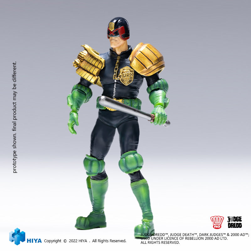 HIYA Exquisite Mini Series 1/18 Scale 4 Inch JUDGE DREDD Judge Dredd  Action Figure