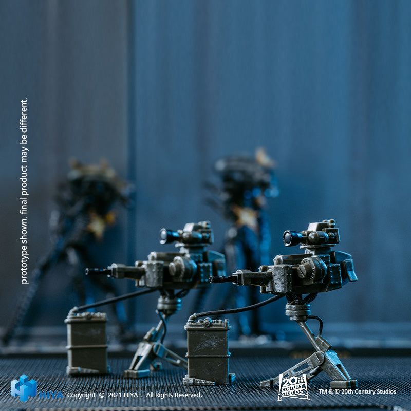 HIYA Exquisite Mini Series 1/18 Scale 5 Inch ALIENS Battle Damage Alien Warrior 2 Pack GameStop Exclusive Action Figure
