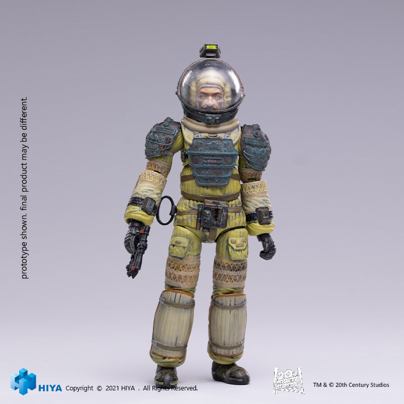HIYA Exquisite Mini Series 1/18 Scale 4 Inch ALIEN Kane In Spacesuit  Action Figure