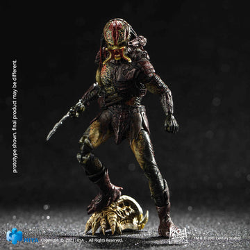 HIYA Exquisite Mini Series 1/18 Scale 5 Inch PREDATOR 2 Unmasked Berserker Predator Action Figure