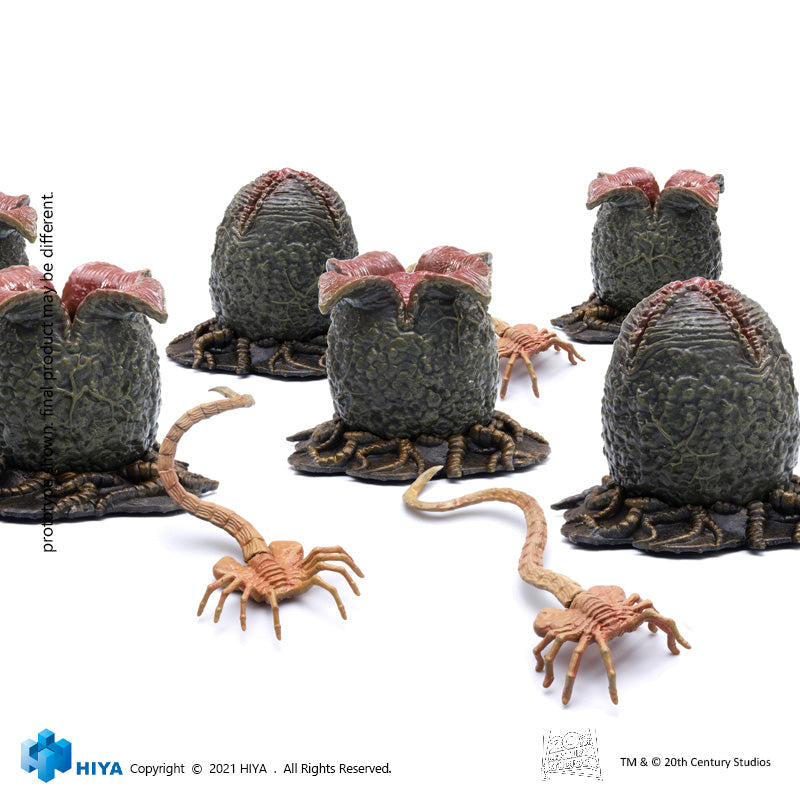 HIYA Exquisite Mini Series 1/18 Scale 5 Inch ALIENS Ovomorph And Facehugger set Action Figure