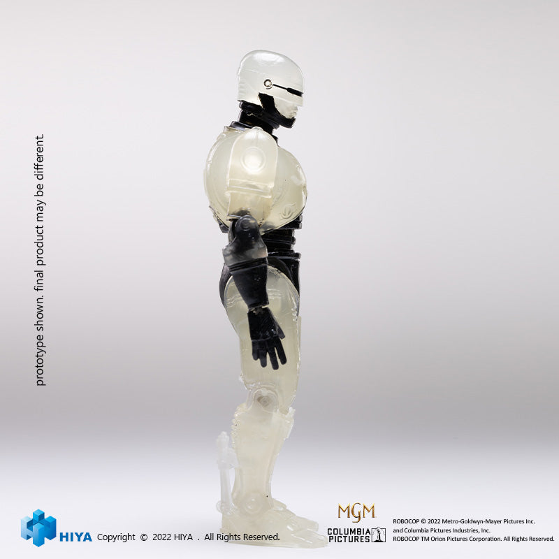 HIYA Exquisite Mini Series 1/18 Scale 4 Inch  ROBOCOP GLOW IN THE DARK PX Action Figure